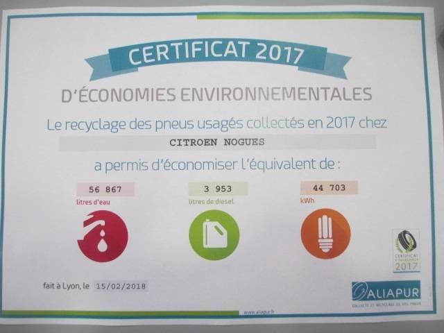 Le garage nogues à morcenx retraite les dechets = éco-responsable !